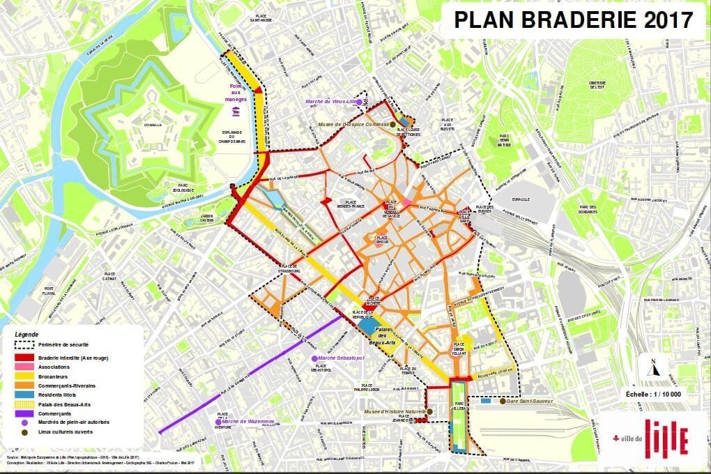 Lille braderie haritası