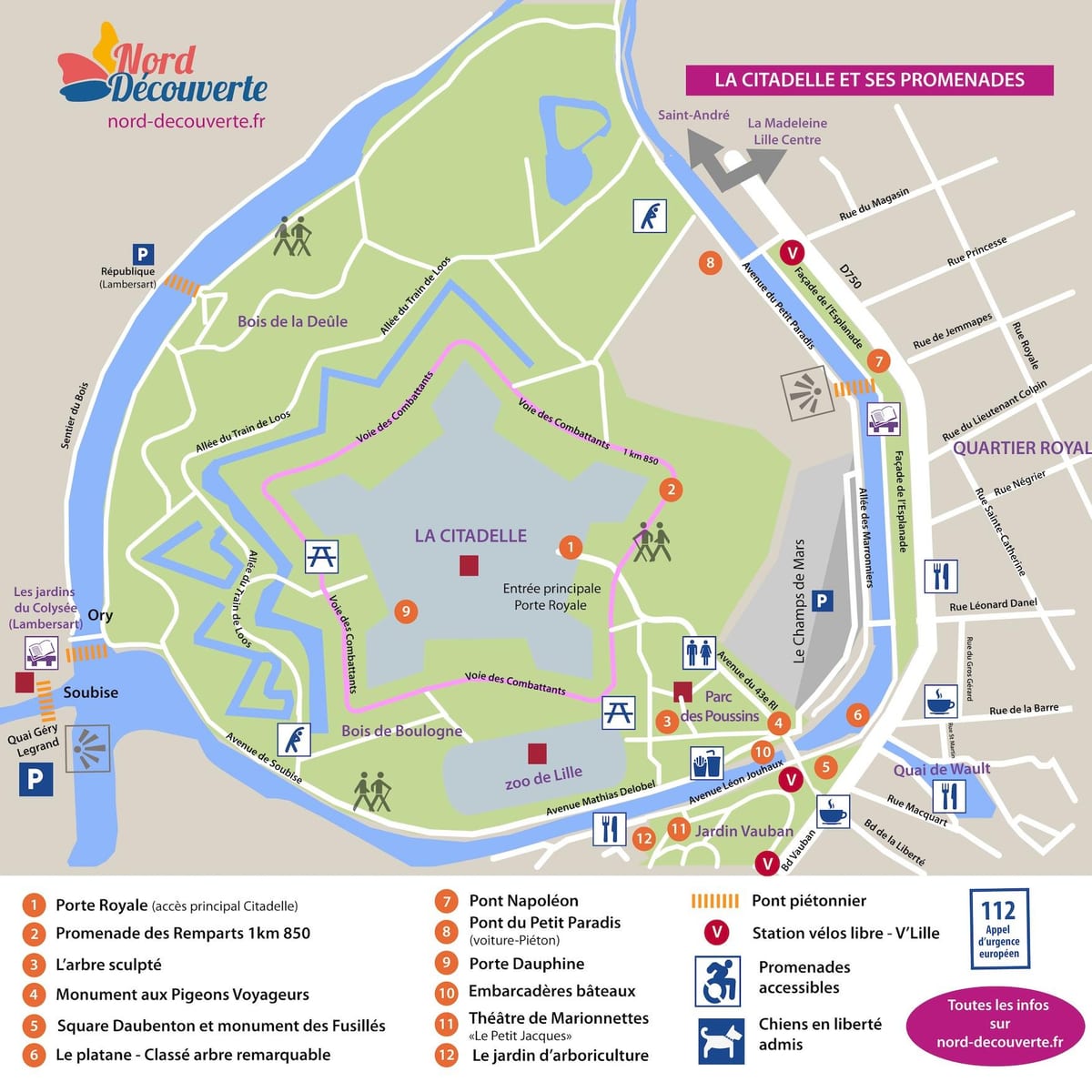 Lille park haritası