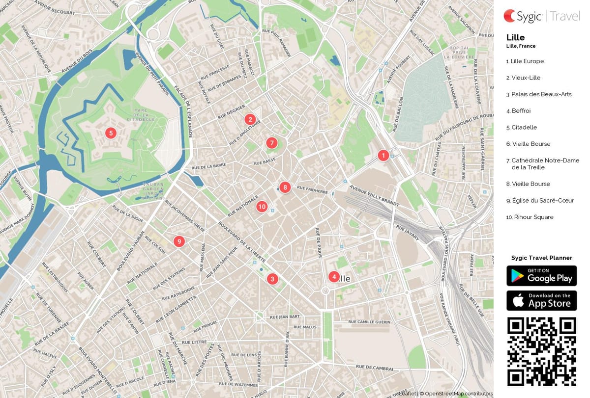 Lille Fransa turistik haritası
