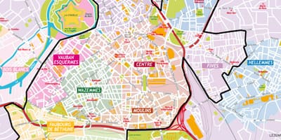 Lille haritası banliyösünde