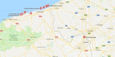 Lille beach haritası