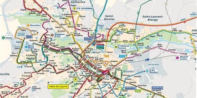 Lille toplu taşıma haritası